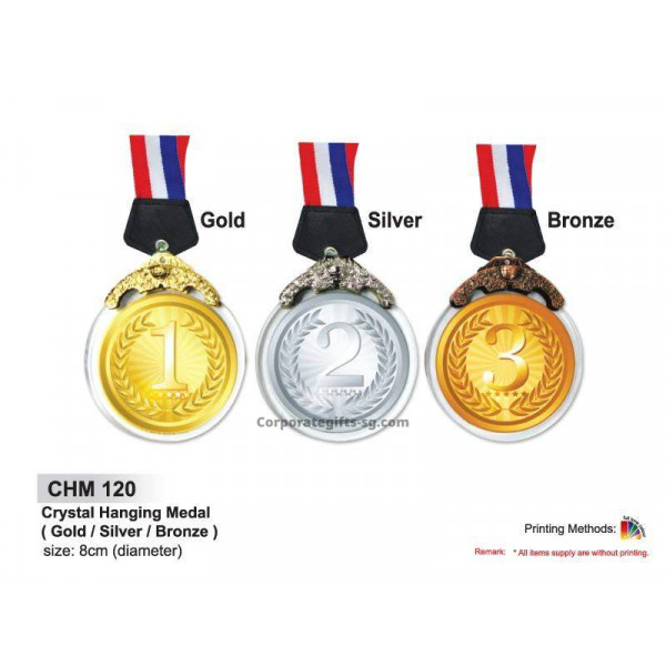 CHM 120 Crystal Hanging Medal